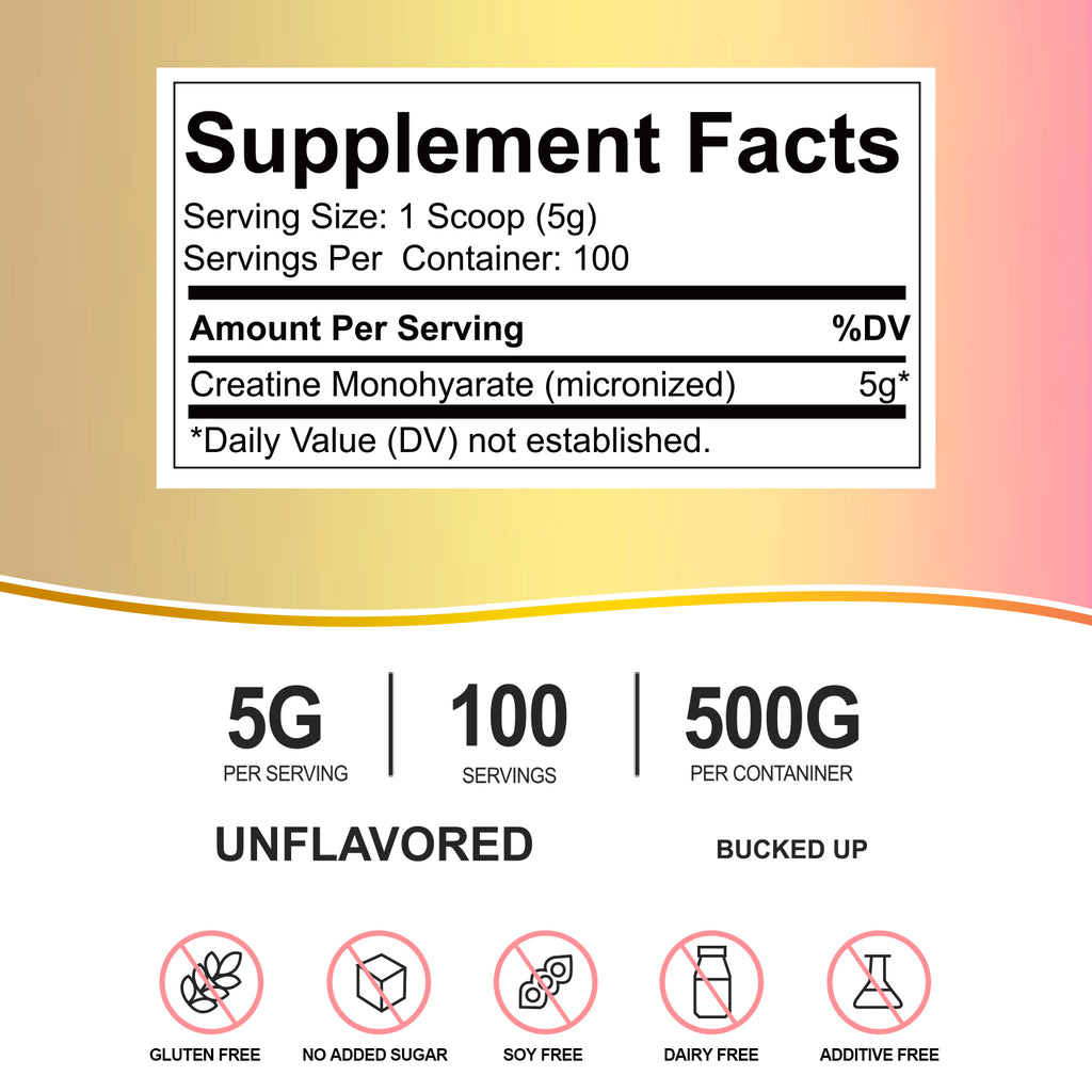 VYHTHY Creatine Monohydrate Powder - Unflavored - 500g