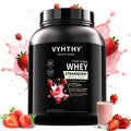 VYHTHY Strawberry Flavored Whey Protein Powder - 24g Protein per Serving - Suitable for pre- and Post-Workout Supplementation - Low Lactose, Gluten-Free, Natural Flavor (36 oz) - 30 Servings
