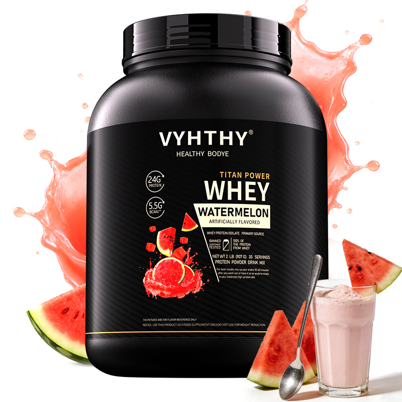 VYHTHY Watermelon Flavor Whey Protein Powder-24g of Protein Per Serving-Premium Whey Protein Powder for Pre Post Workout-Fast Absorbing Whey Concentrate-Low Lactose Gluten Free, Natural Flavored 2LB