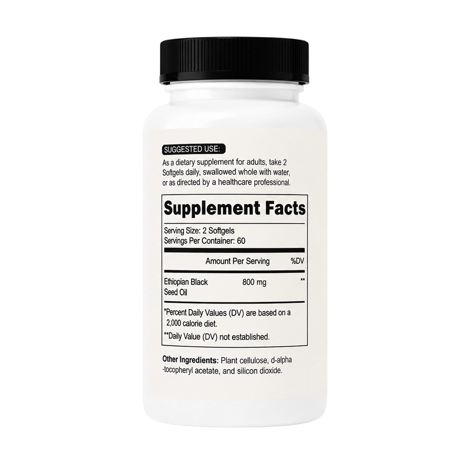 YOYFOUR Ethiopian Black Seed Oil Softgels 800mg Per Serving, 120 Capsules, 100% Pure Organic Nigella Sativa Supplement, Immune System Support, Digestive & Gut Health Balance