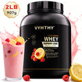 VYHTHY Premium Whey Isolate Concentrate Protein Powder, Raspberry Lemon Flavor with 5.5g BCAA, Low-Cal Low-Fat Formula for Muscle Recovery, Fitness & Everyday Meal Replacement, 30 Servings 2LB