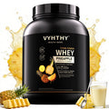 VYHTHY Pineapple Flavored Whey Protein Powder - 24g Protein per Serving - 5.5g branched-Chain Amino acids, Less Than 120 Calories, Gluten-Free, Low-Sugar Protein, (36 oz) - 30 Servings
