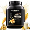 VYHTHY Banana Coffee Flavored Whey Protein Powder - 24g Protein per Serving - Suitable for pre- and Post-Workout Supplementation - Low Lactose, Gluten-Free, Natural Flavor (56 oz) - 52 Servings
