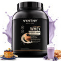 VYHTHY Blueberry Pancake Flavored Whey Protein Powder - 24g Protein per Serving - Suitable for pre- and Post-Workout Supplementation - Low Lactose, Gluten-Free, Natural Flavor (36 oz) - 30 Servings