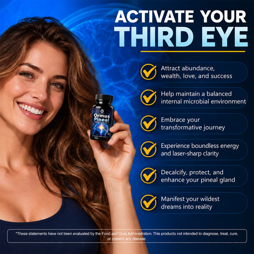 Ormus Pineal Gland Supplement – Third Eye Awakening & Pineal Decalcification Support | Spiritual Clarity, Intuition & Focus | 90 Capsules by VYHTHY