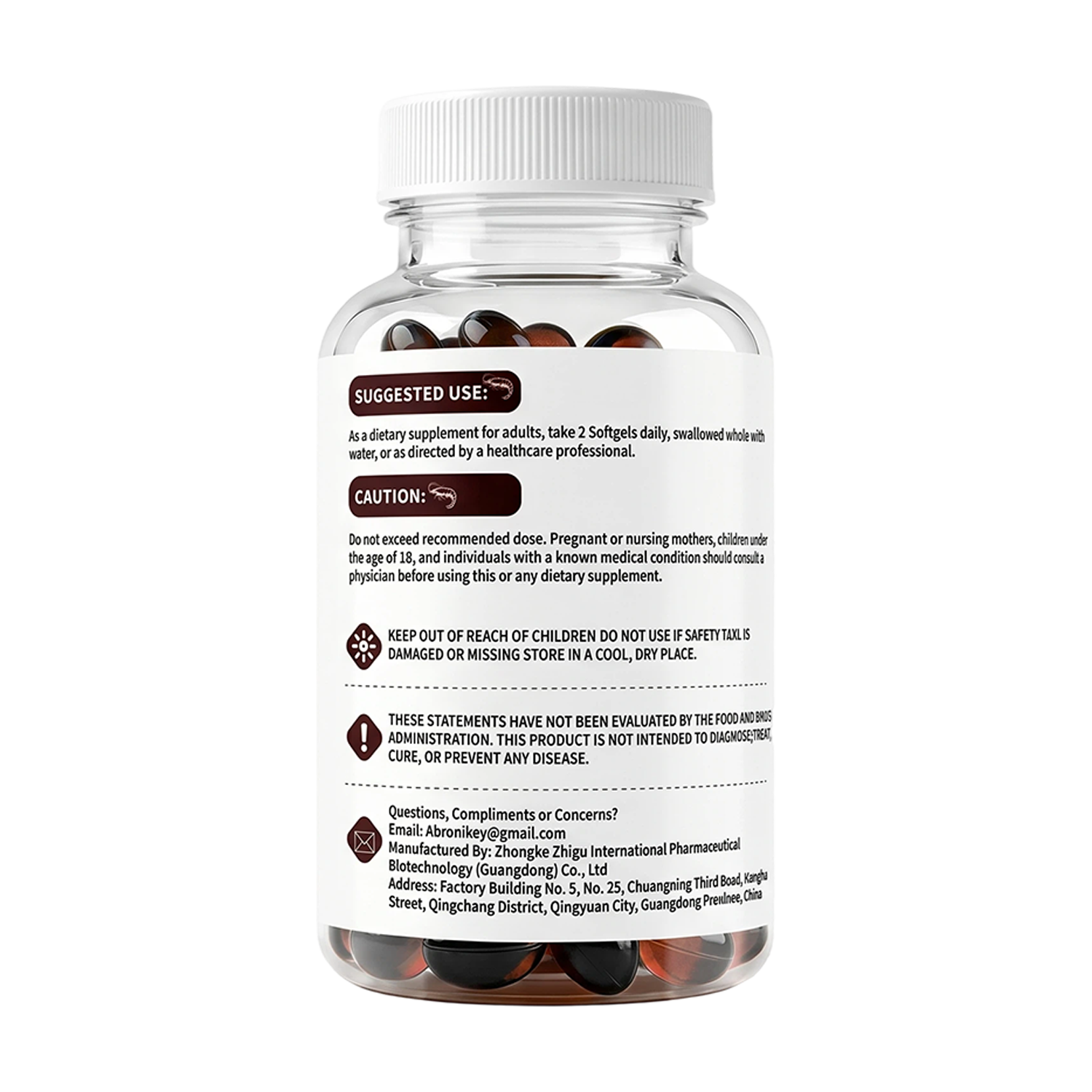 YOY Four Antarctic Krill Oil Softgels 2000mg, Omega-3 EPA DHA with Astaxanthin & Phospholipids, Supports Heart Brain Joint Immune Health for Men Women, 100 Count Dietary Supplement
