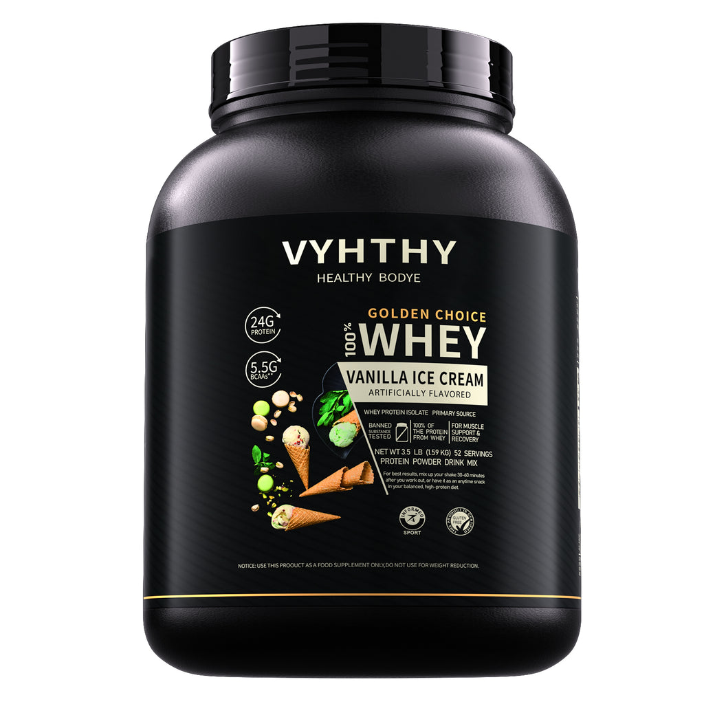 VYHTHY Titan Power 100% Whey Protein Powder - Vanilla Cream - 3.5lb