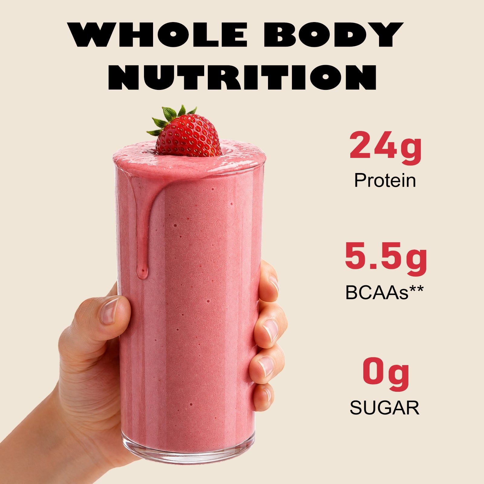 VYHTHY Strawberry Whey Protein Powder Single Serve Packets, 24g Protein 5.5g BCAAs Per Packet, Zero Added Sugar On-The-Go Muscle Recovery Supplement, 14 Individual Packets Per Bag