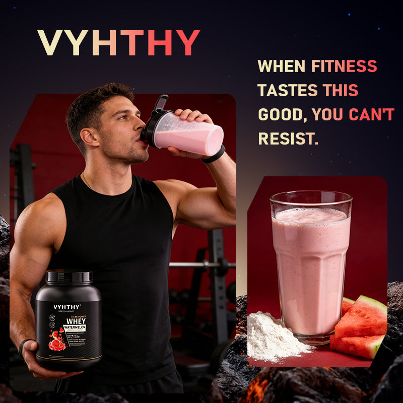 VYHTHY Watermelon Flavor Whey Protein Powder-24g of Protein Per Serving-Premium Whey Protein Powder for Pre Post Workout-Fast Absorbing Whey Concentrate-Low Lactose Gluten Free, Natural Flavored 2LB