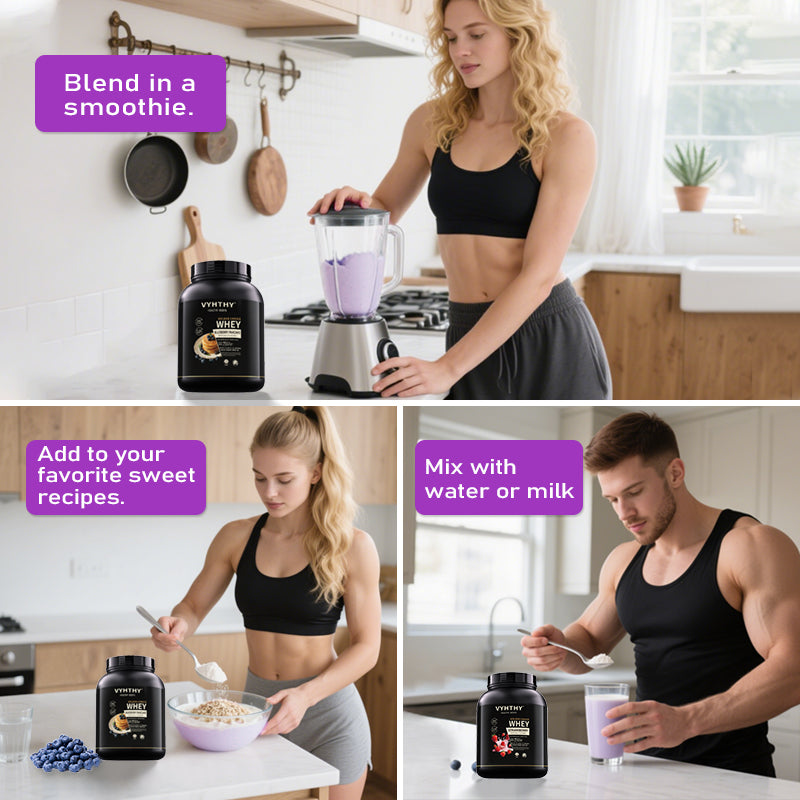 VYHTHY Titan Power 100% Whey Protein Powder - Blueberry Cake - 2lb