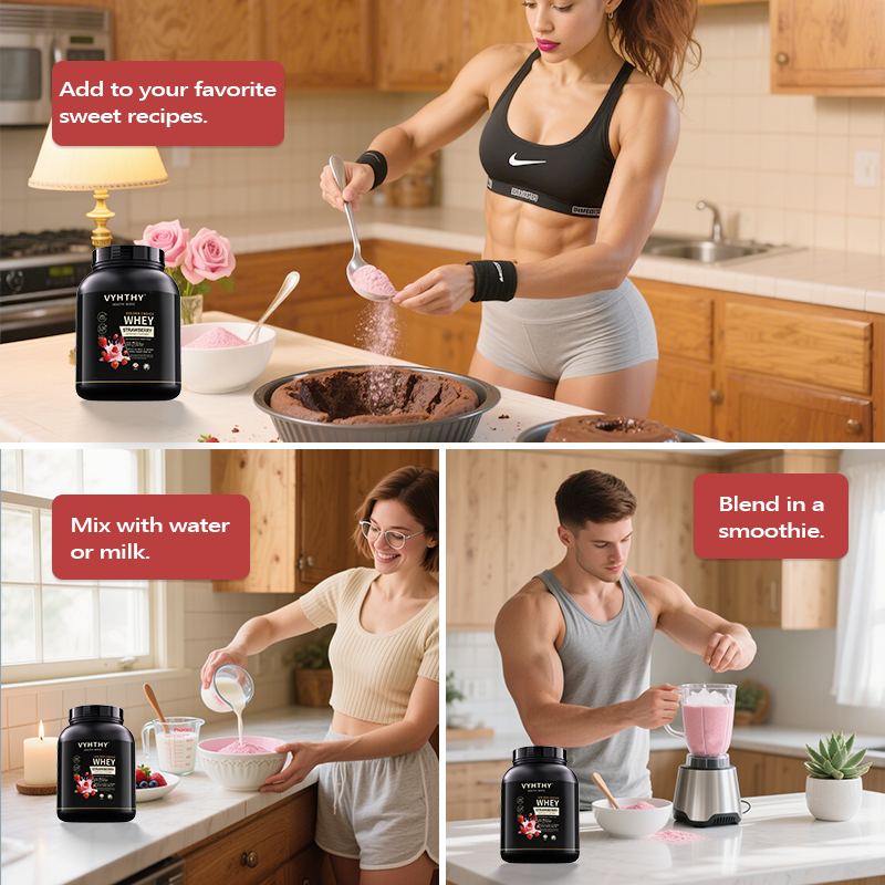 VYHTHY Titan Power 100% Whey Protein Powder - Strawberry Cake - 2lb