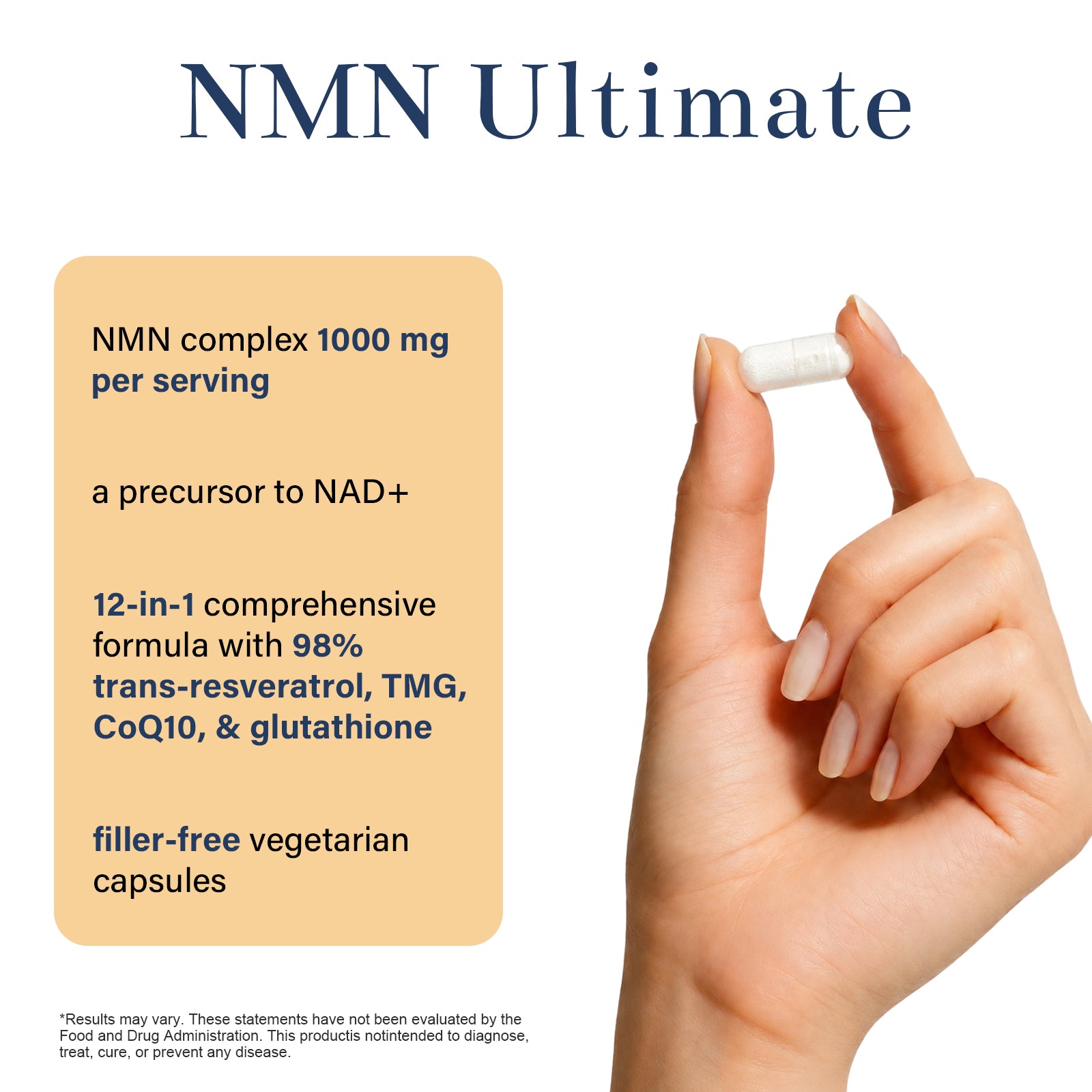 VYHTHY Liposomal Enhanced β-NMN 500mg Per Serving 12-in-1 Complex with Resveratrol, TMG, Glutathione & PQQ | Max Absorption NAD+ Booster for Healthy Aging & Mitochondrial Function, 120 Vegetarian Capsules