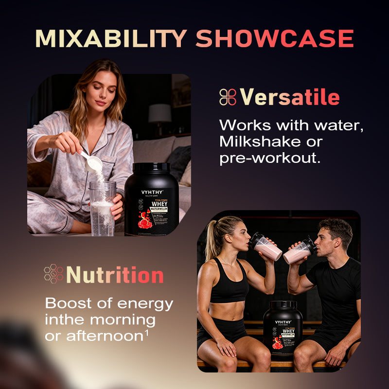 VYHTHY Watermelon Flavor Whey Protein Powder-24g of Protein Per Serving-Premium Whey Protein Powder for Pre Post Workout-Fast Absorbing Whey Concentrate-Low Lactose Gluten Free, Natural Flavored 2LB