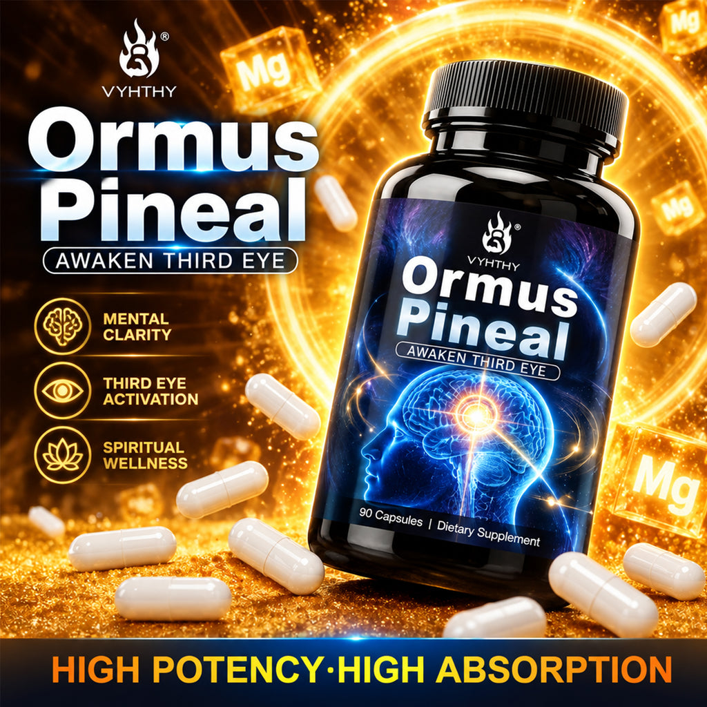 Ormus Pineal Gland Supplement – Third Eye Awakening & Pineal Decalcification Support | Spiritual Clarity, Intuition & Focus | 90 Capsules by VYHTHY