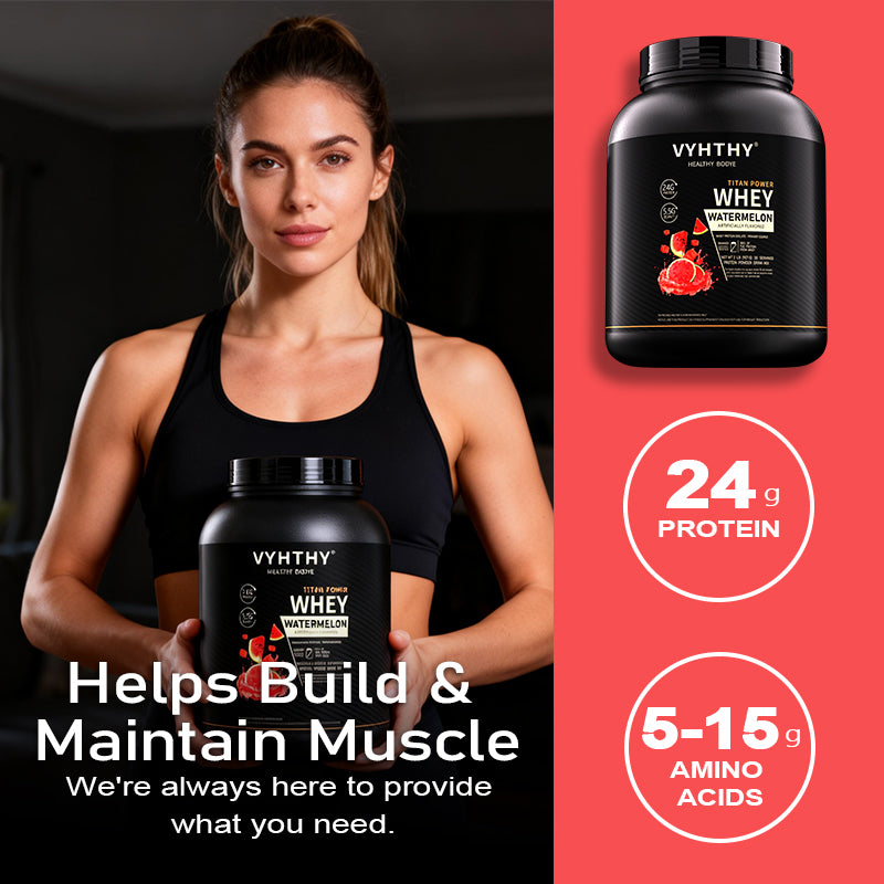VYHTHY Watermelon Flavor Whey Protein Powder-24g of Protein Per Serving-Premium Whey Protein Powder for Pre Post Workout-Fast Absorbing Whey Concentrate-Low Lactose Gluten Free, Natural Flavored 2LB