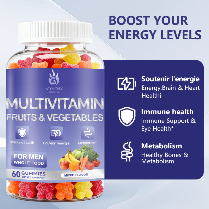VYHTHY Superfoods Vita Fruits and Veggies Capsules - 25 Superfood Ingredients, Fruit and Vegetable Multivitamin, 60 Count - for Men and  - Vitamins A, C, D, E, B and Zinc