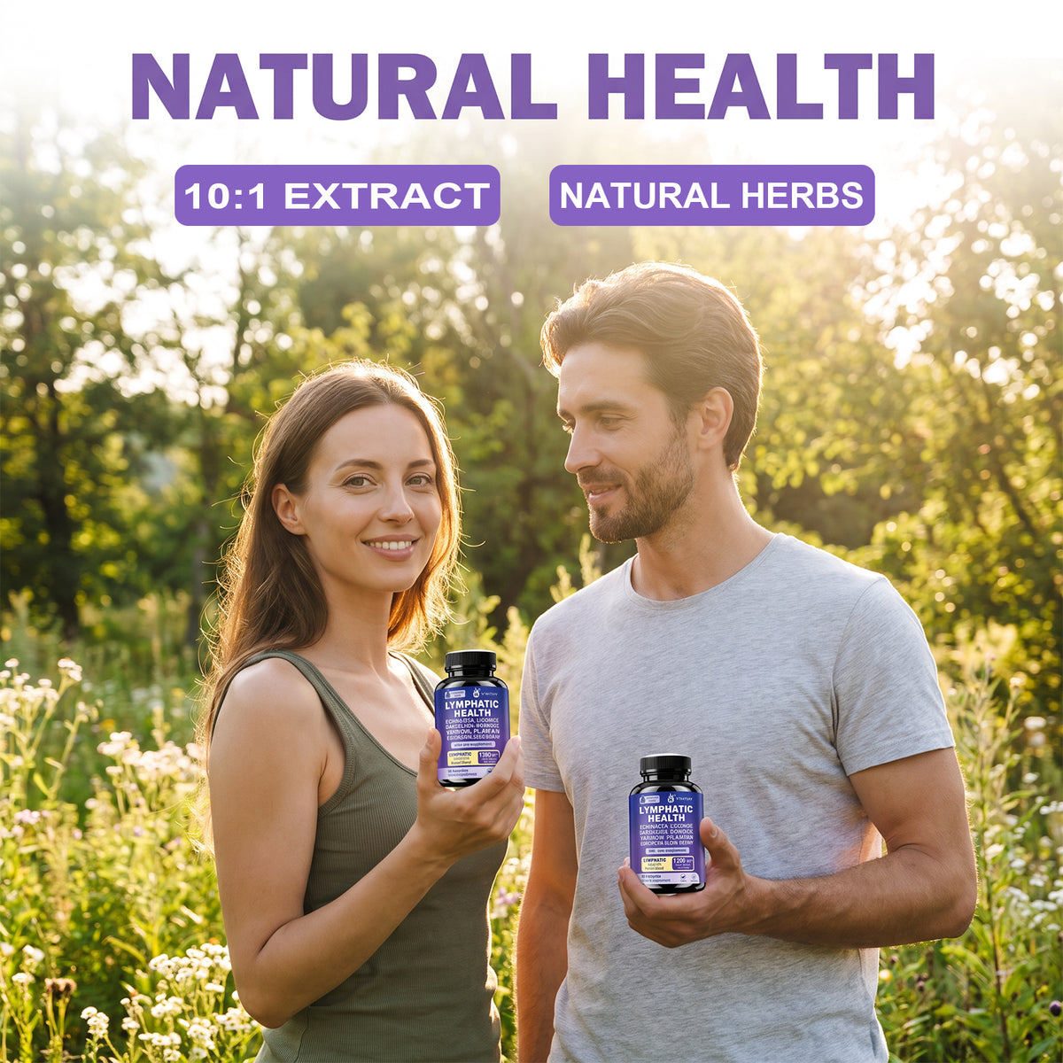 Lymphatic Drainage Support Supplement – 1390mg Herbal Cleanse with Echinacea, Dandelion, Burdock & Elderberry | Immune & Detox Support | 90 Capsules by VYHTHY