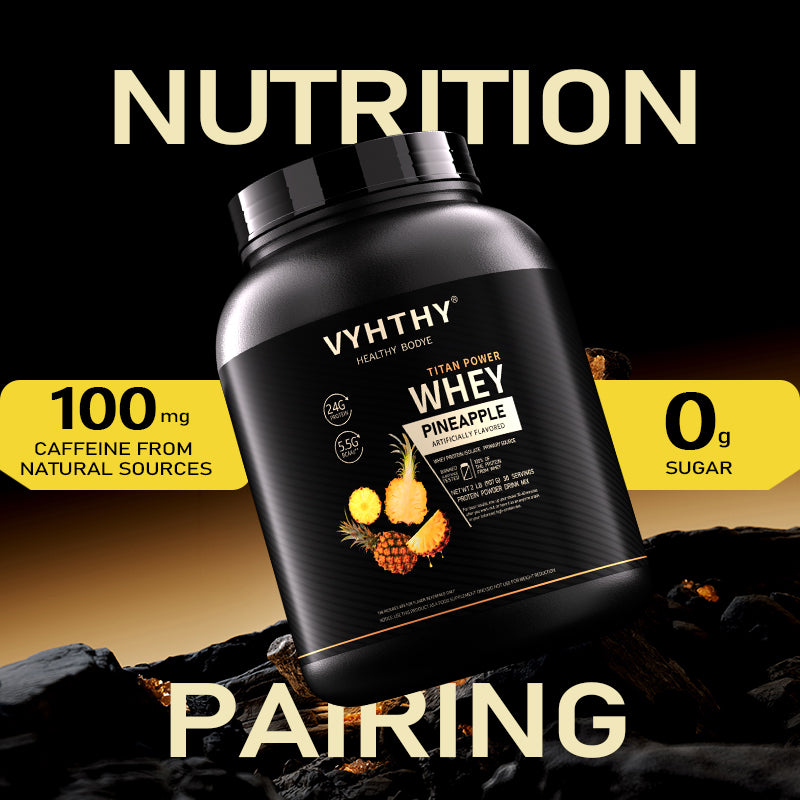VYHTHY Banana Whey Protein Powder-24g of Protein Per Serving-Premium Whey Protein Powder for Pre Post Workout-Fast Absorbing Whey Concentrate-Low Lactose Gluten Free, Natural Flavored 2LB (36 oz)