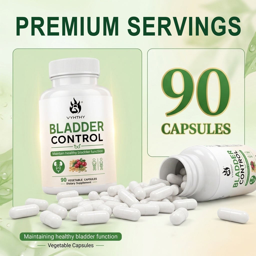 VYHTHY Natural LUTS Bladder Support Supplement with Cranberry & Pumpkin Seed Extract, Promote All-Day Bladder Comfort & Uninterrupted Sleep, 90 Vegetarian Capsules