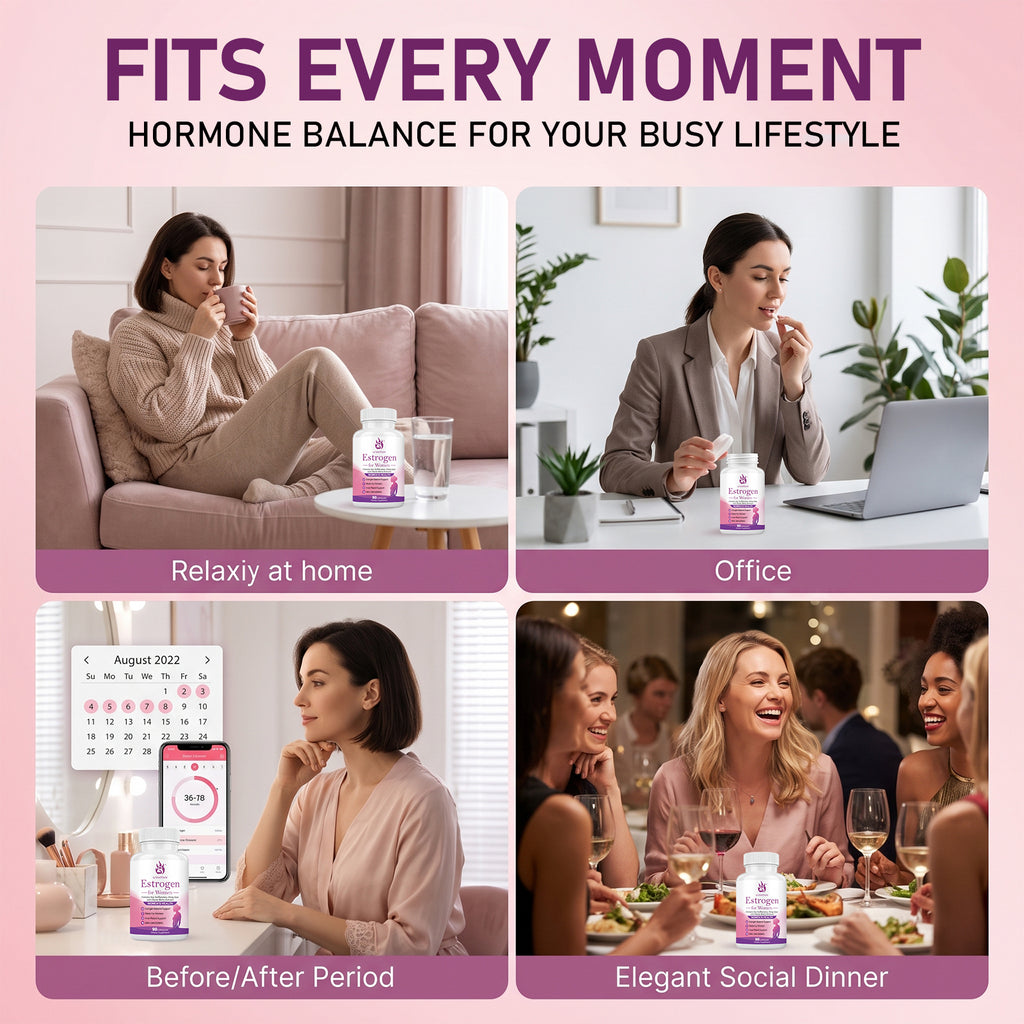 VYHTHY Natural Hormone Balance Estrogen Supplement for Women Over 40 | 200MG DIM Complex with Soy Isoflavones, Dong Quai, Chaste Berry & Norway Spruce, Support Menopause Comfort, Stable Mood & Daily Vitality, 90 Vegetarian Capsules