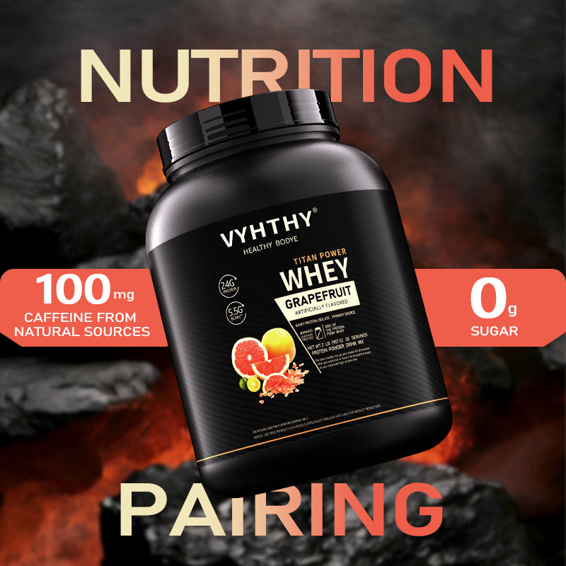 VYHTHY Grapefruit Whey Protein Powder-24g of Protein Per Serving-Premium Whey Protein Powder for Pre Post Workout-Fast Absorbing Whey Concentrate-Low Lactose Gluten Free, Natural Flavored (2LB, 36 oz)