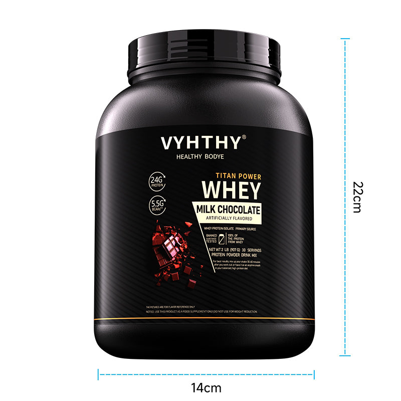 VYHTHY Milk Chocolate Pancake Flavored Whey Protein Powder - 24g Protein per Serving - Suitable for pre- and Post-Workout Supplementation - Low Lactose, Gluten-Free, Natural Flavor (56 oz) - 52 Servings