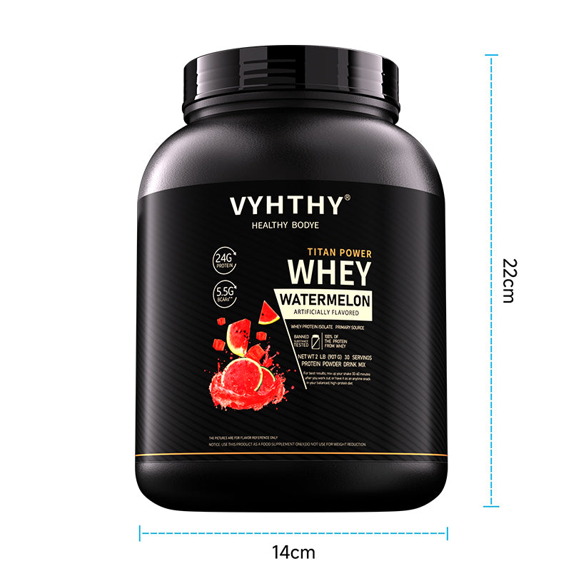 VYHTHY Watermelon Flavor Whey Protein Powder-24g of Protein Per Serving-Premium Whey Protein Powder for Pre Post Workout-Fast Absorbing Whey Concentrate-Low Lactose Gluten Free, Natural Flavored 2LB