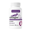 YOY Four Multi-Collagen Capsules for Women & Men – 60 Count | Type I, II, III, V, X Hydrolyzed Collagen Peptides with Biotin, Hyaluronic Acid & Vitamin C | Hair, Skin, Nails, and Joint Support