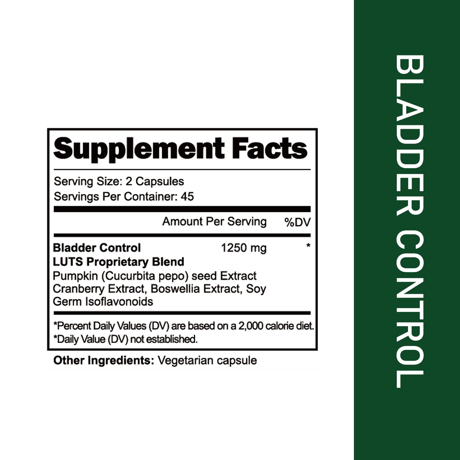VYHTHY Natural LUTS Bladder Support Supplement with Cranberry & Pumpkin Seed Extract, Promote All-Day Bladder Comfort & Uninterrupted Sleep, 90 Vegetarian Capsules