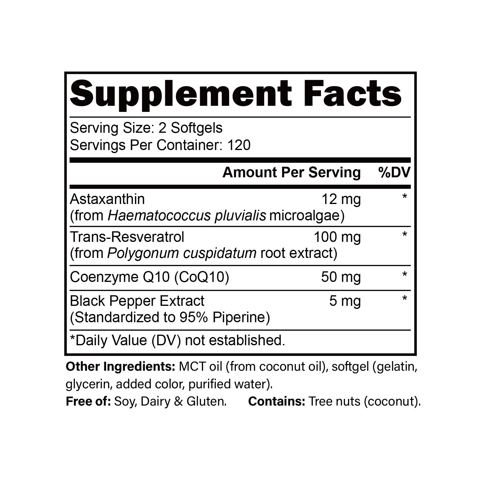 VYHTHY High Strength Natural Astaxanthin 12mg Softgels Blended with Trans-Resveratrol & CoQ10, Super Antioxidant Stronger Than Vitamin C/E, Support Eye Comfort, Skin Glow & Longevity, 240 Easy Absorb Softgels