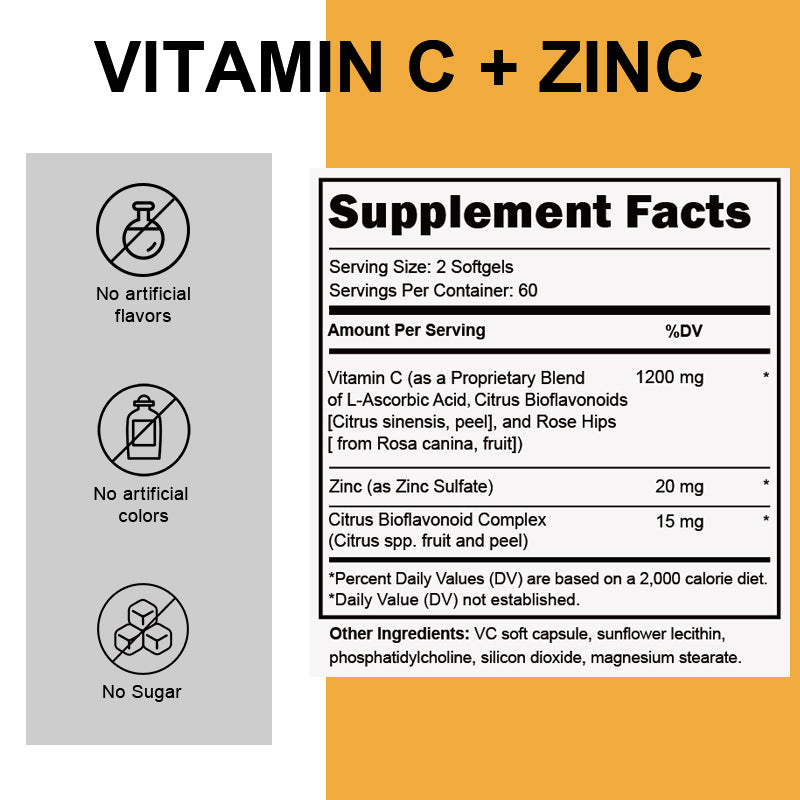 VYHTHY Vitamin C + Rose HIPS, Immune Support, 1000mg Vitamin C, Coated Caplets, 3 Serving per Day, Vegetarian Caplets, 60 Ct