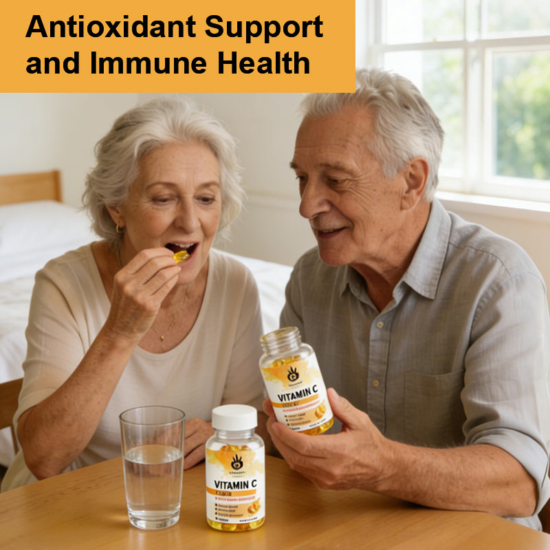 VYHTHY Vitamin C + Rose HIPS, Immune Support, 1000mg Vitamin C, Coated Caplets, 3 Serving per Day, Vegetarian Caplets, 60 Ct