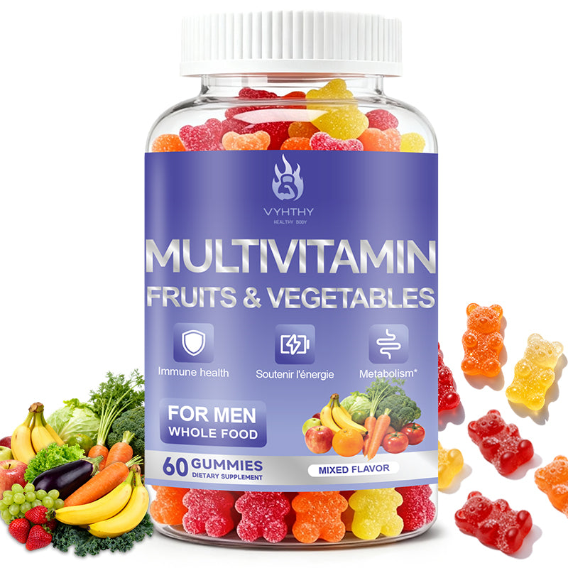 VYHTHY Superfoods Vita Fruits and Veggies Capsules - 25 Superfood Ingredients, Fruit and Vegetable Multivitamin, 60 Count - for Men and  - Vitamins A, C, D, E, B and Zinc